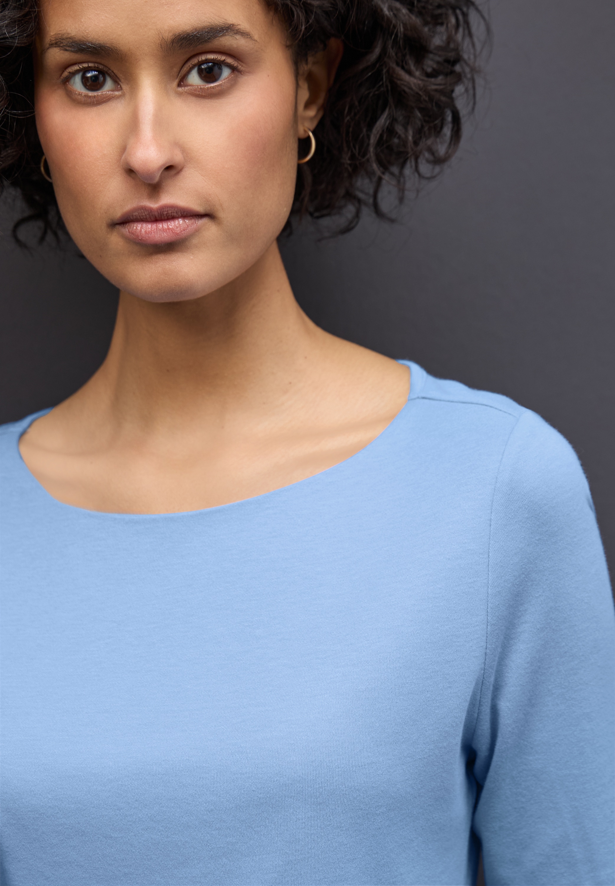 STREET ONE Langarmshirt »Style Lanea«, mit U-Boot Ausschnitt