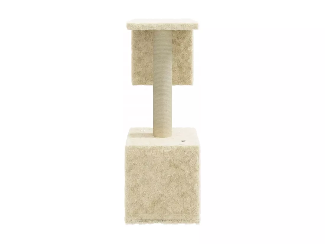 Arbre à chat avec griffoirs en sisal Crème 60 cm