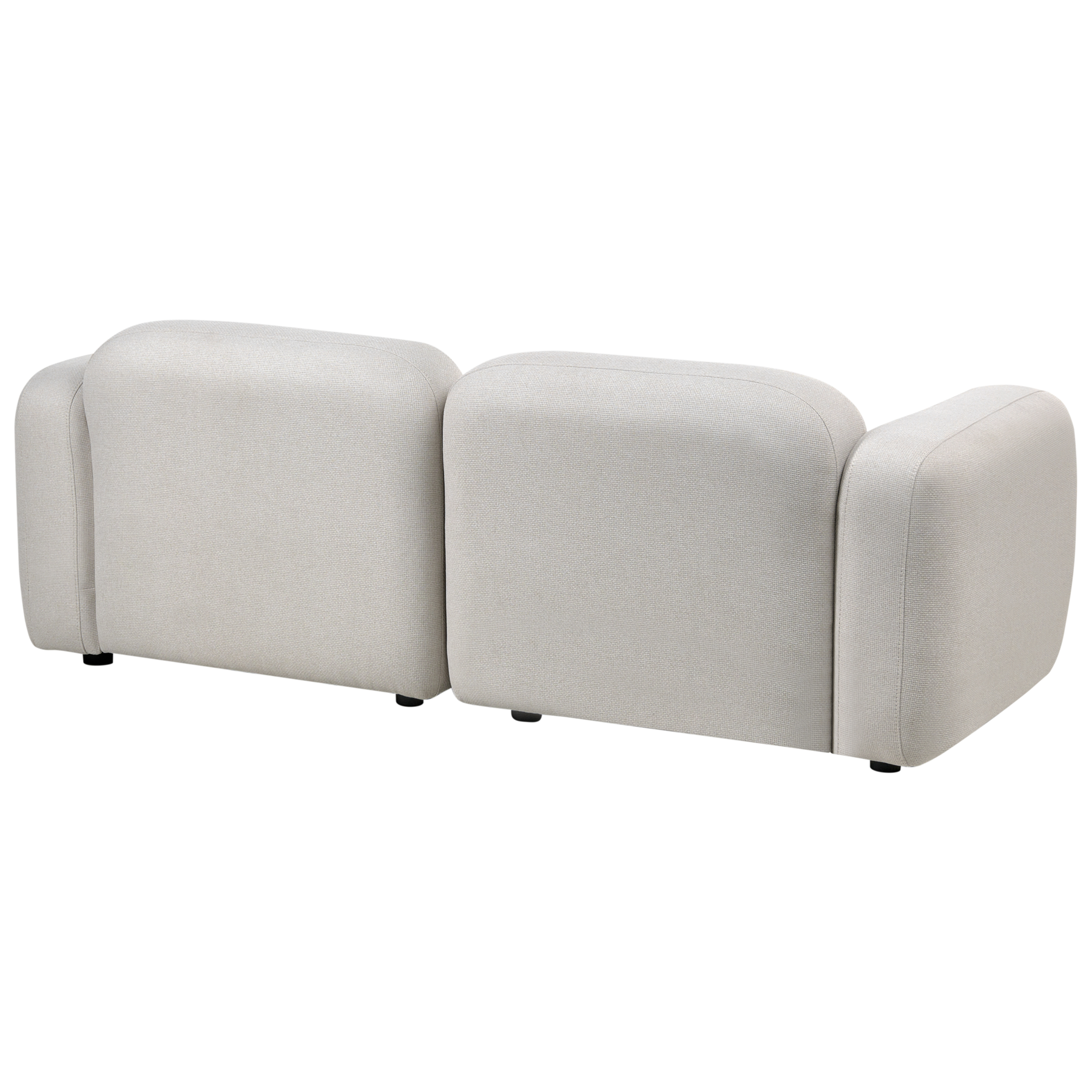 Beliani - AFOSS - Driezitsbank - Lichtbeige - Polyester
