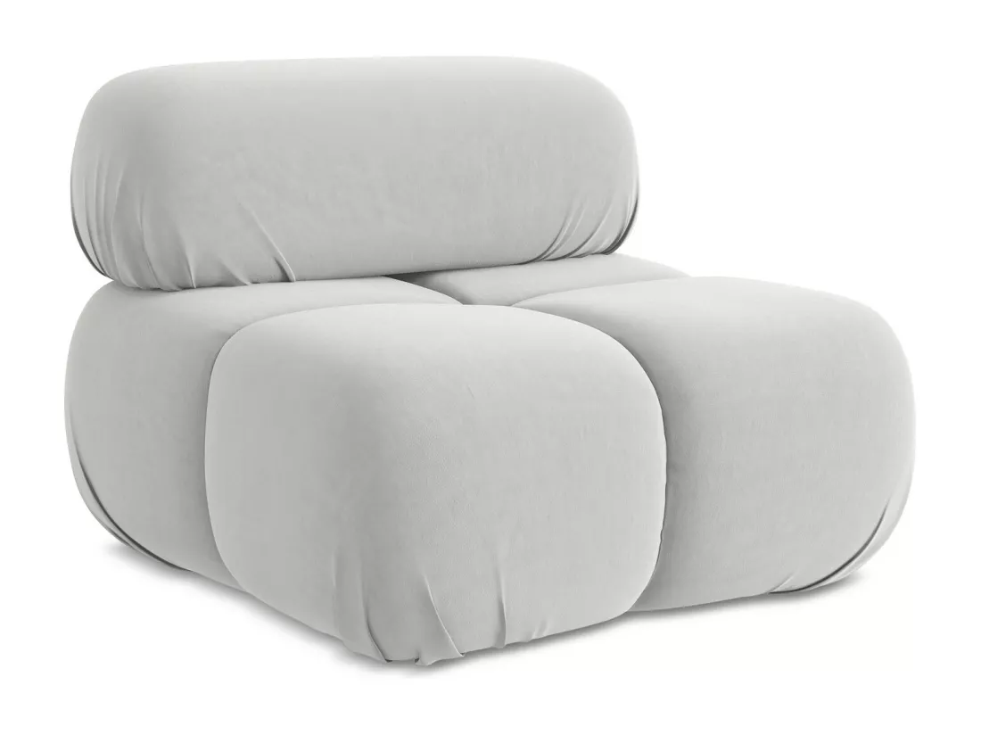Fauteuil en Samt - argent - LOKUA