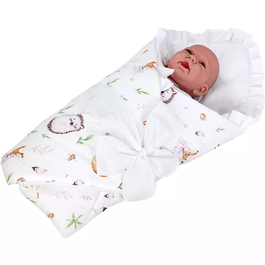 TupTam Unisex Baby Einschlagdecke mit Schleife grünweiß