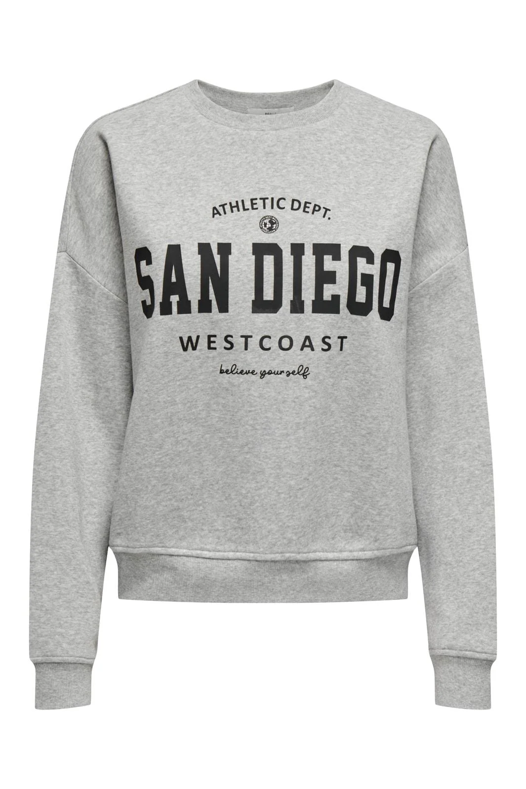 Only Onlsweat Life L/S Crew O.Size State 4449102 light grey melange san diego