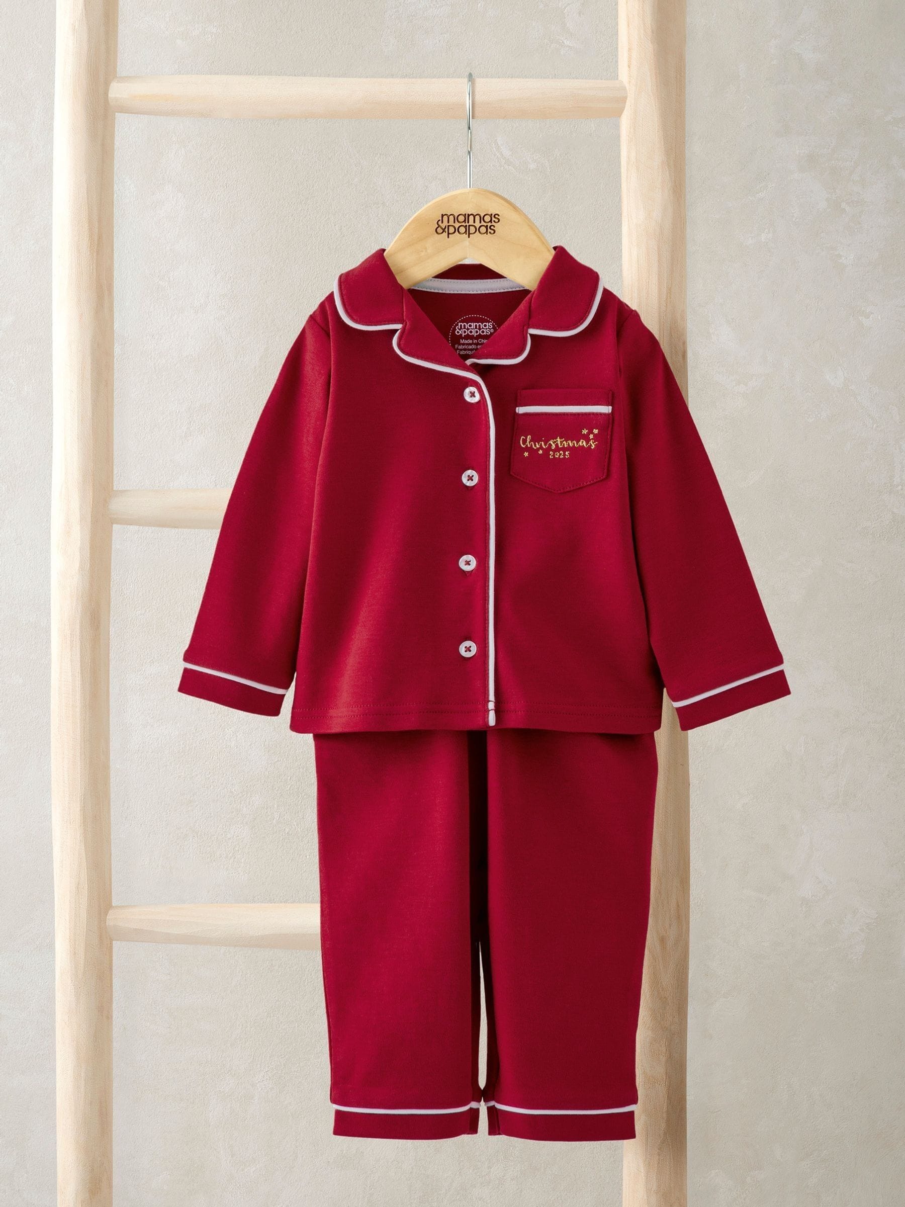 Mamas & Papas Classic Red Christmas Pyjamas