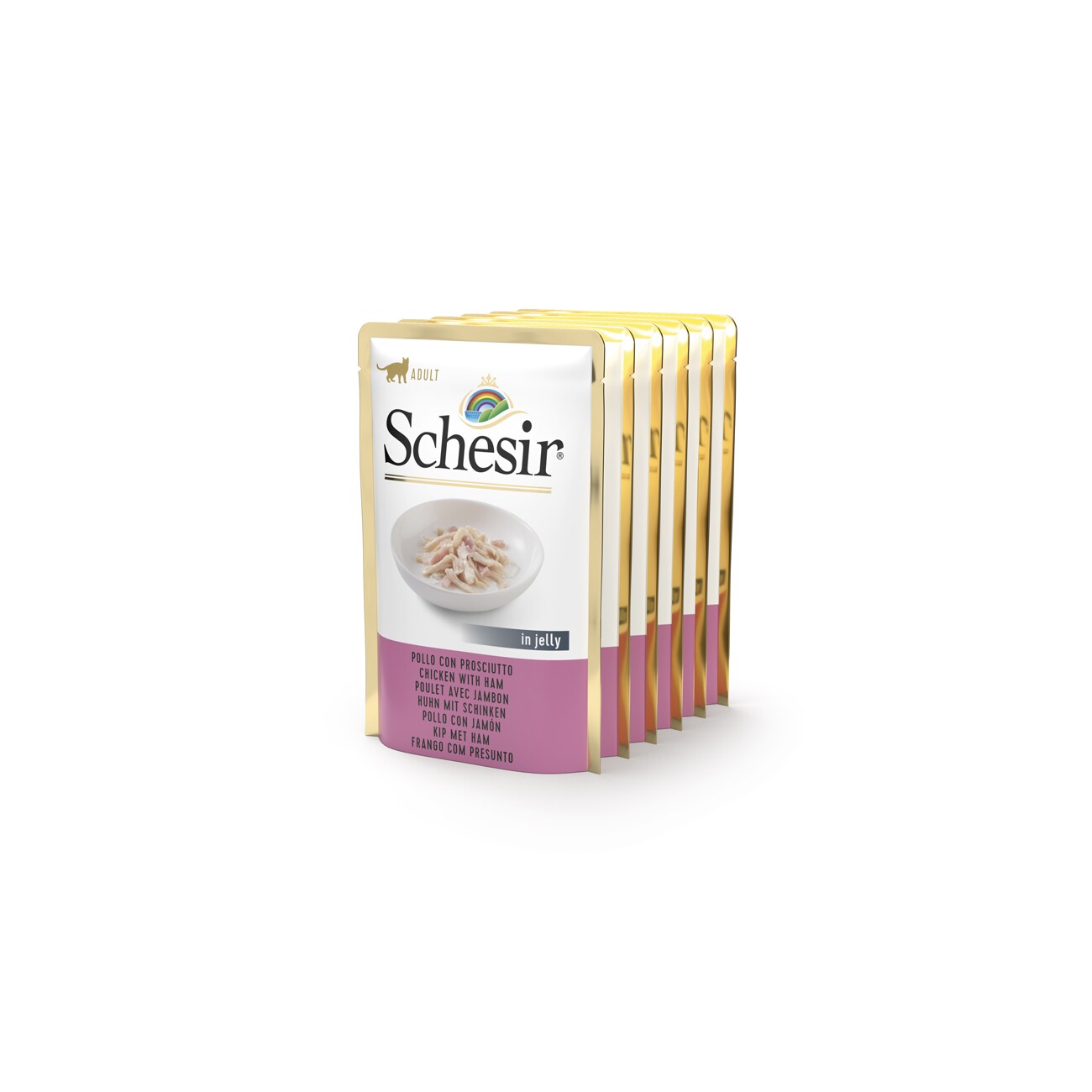 Schesir Adult 6x85g Huhn und Schinken
