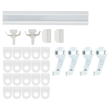 Complete set gordijnrail Subtile wit 200 cm