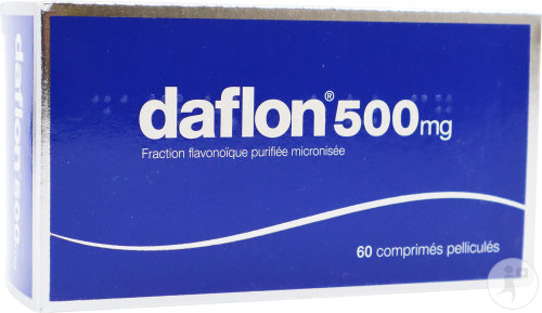 Daflon 500mg Fraction Flavonoïque Purifiée Micronisée 60 Comprimés