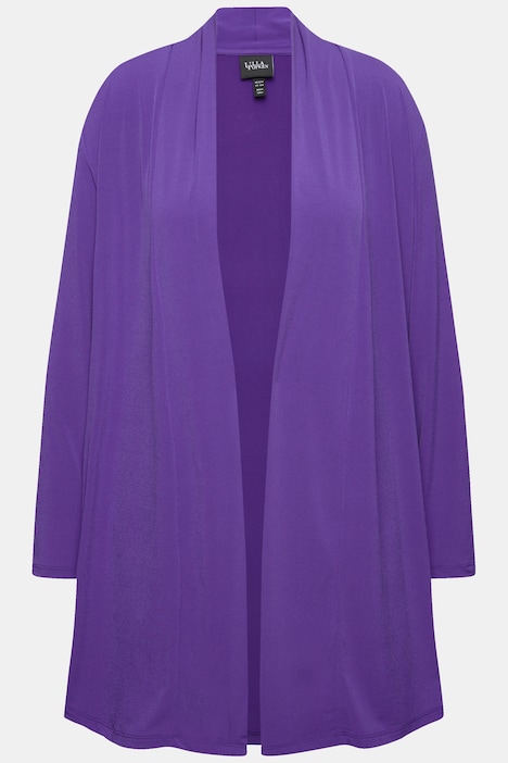 Jerseyjacke, offene Form, V-Ausschnitt