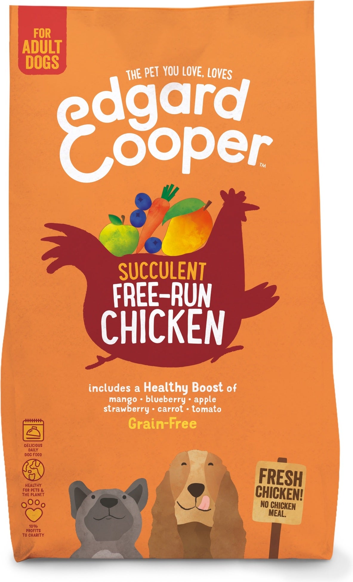 Edgard & Cooper hondenvoer verse scharrelkip adult 2,5 kg