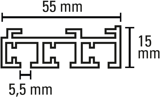GARDINIA Gardinenschiene »Flächenvorhangschiene 3-läufig« 3 läufig-läufig kürzbar 3-läufig