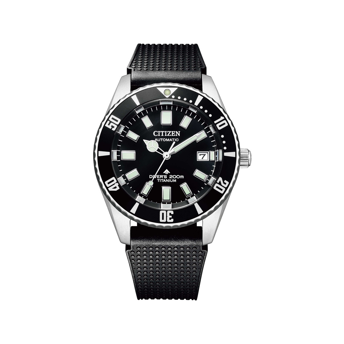 Montre Citizen Promaster Marine homme acier bracelet silicone noir