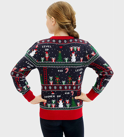 Jule-Sweaters Bluse - Vintage Gaming - Navy