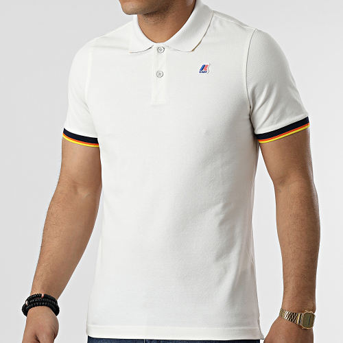 Polo Manches Courtes Vincent Contrast Stretch K008J50 Blanc