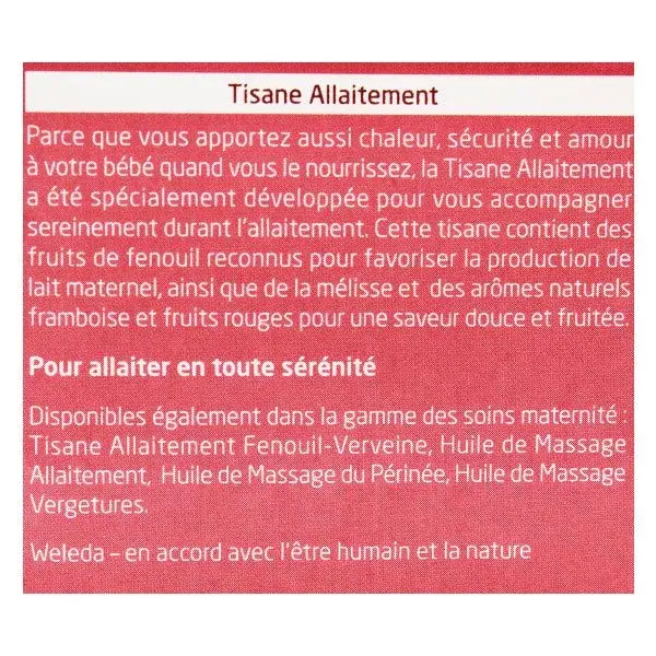 Weleda Maternité Tisane Allaitement Fruits Rouges Bio Lot de 3 x 20 sachets