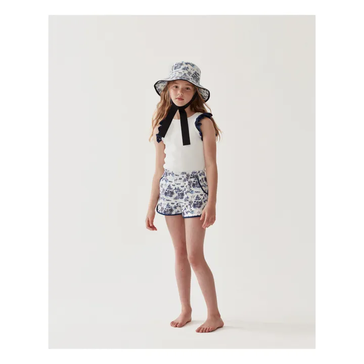 The Middle Daughter Short Fleuri | Bleu