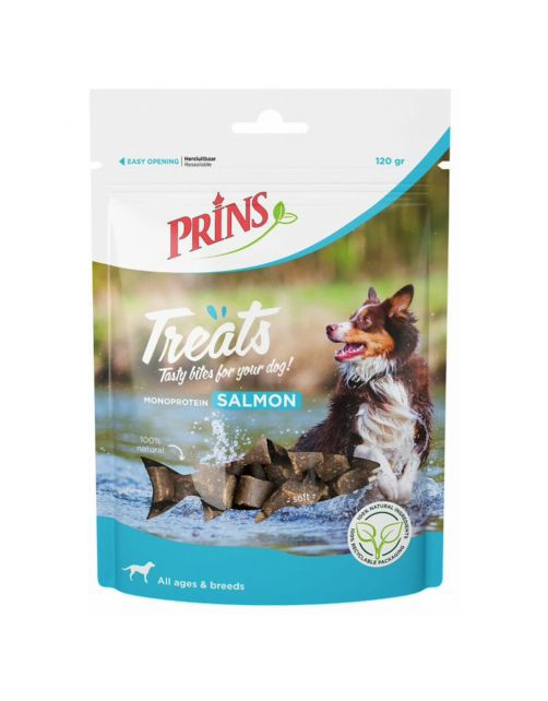 Prins Prins Treats - Hondensnacks - Zalm 120 g Geschikt Voor Alle Rassen