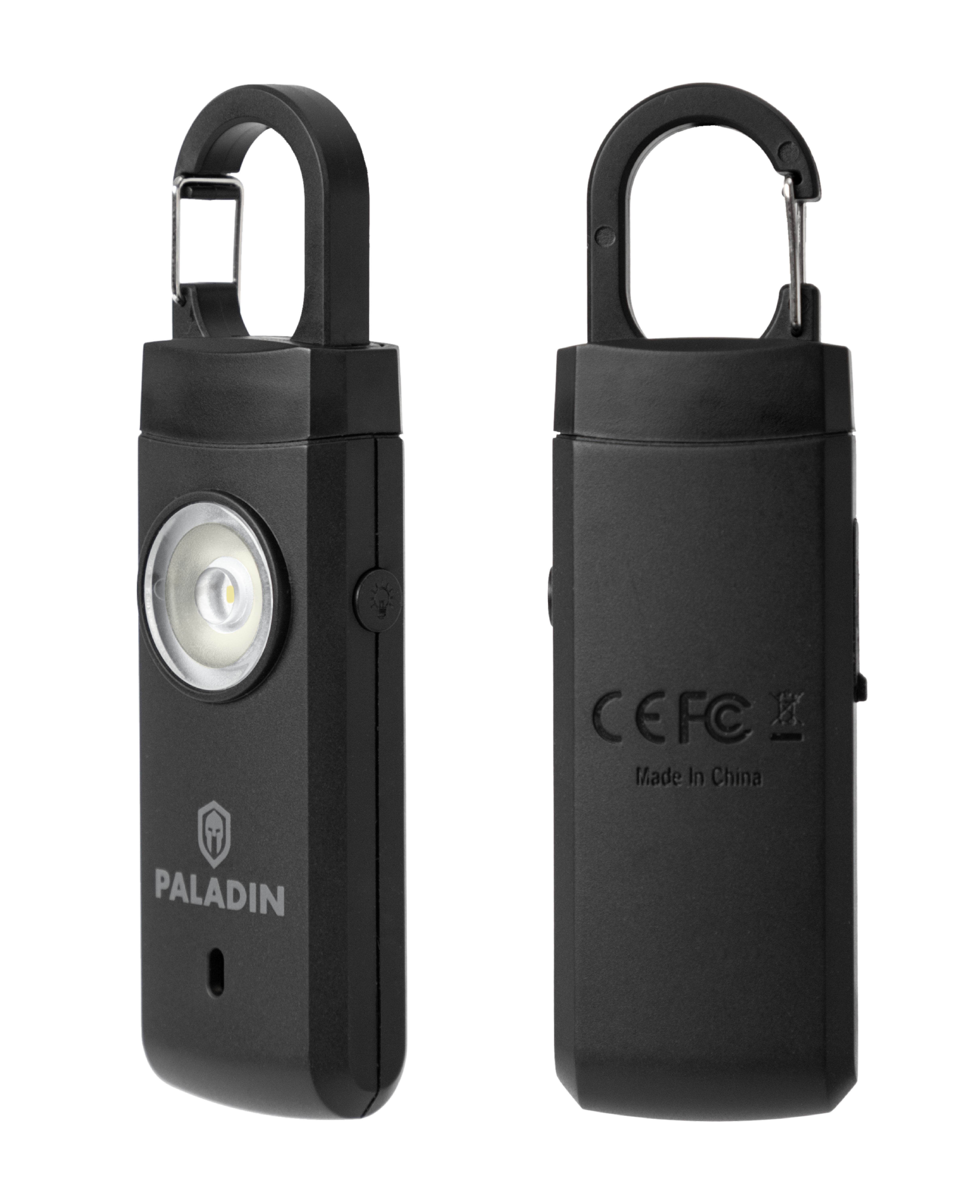 Taschen Panikalarm mit Schrillton und LED Licht - Schwarz