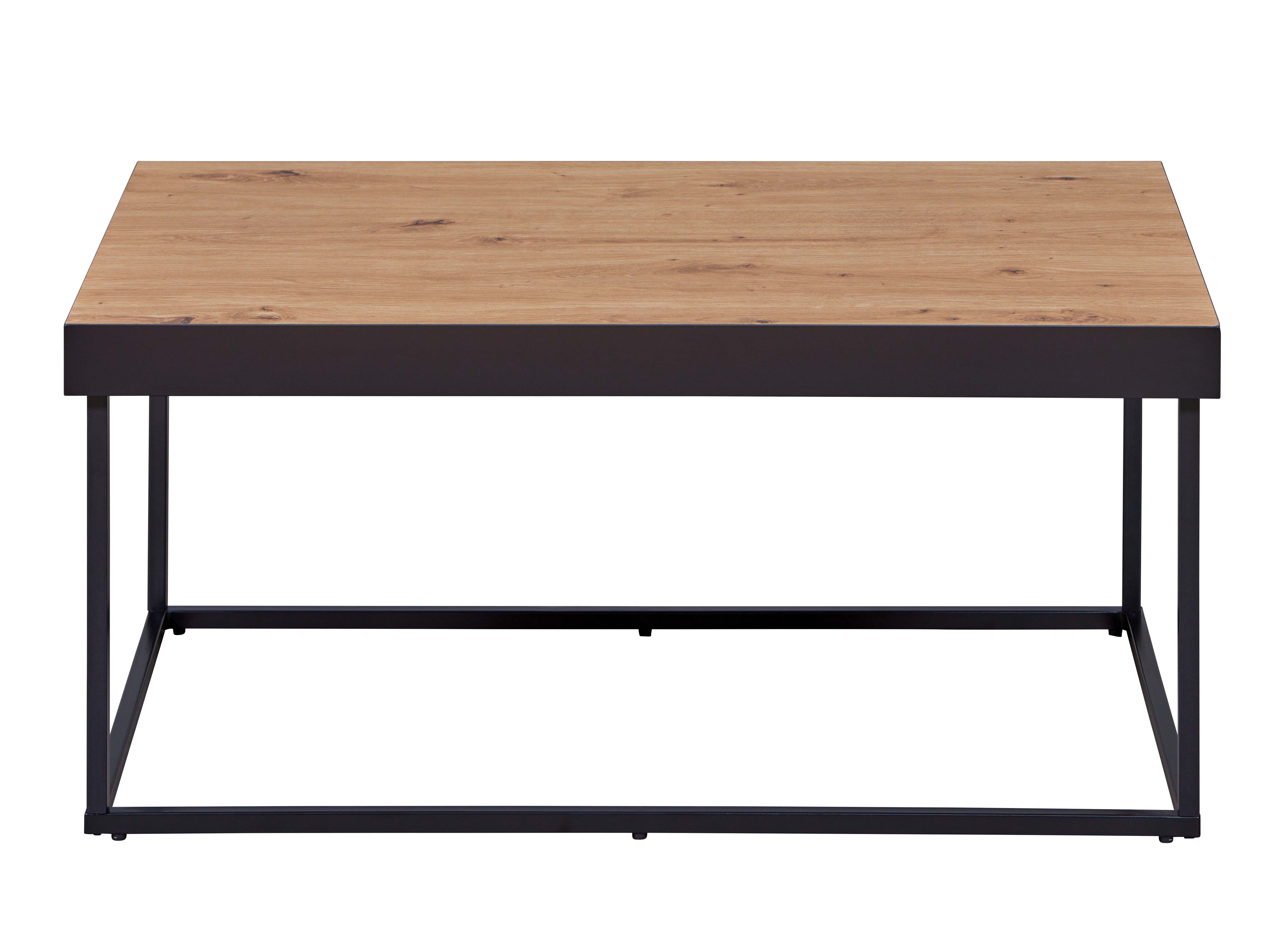 Inter Link Couchtisch Sofatisch Passione - schwarz und eiche artisan nachbildung