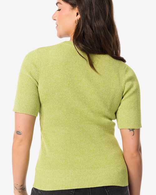 pull côtelé pour femmes vert