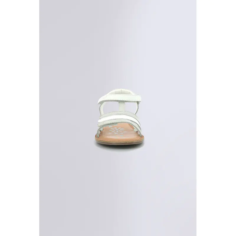 DIAMANTO BLANC ARGENT SANDALES Cuir Fille
