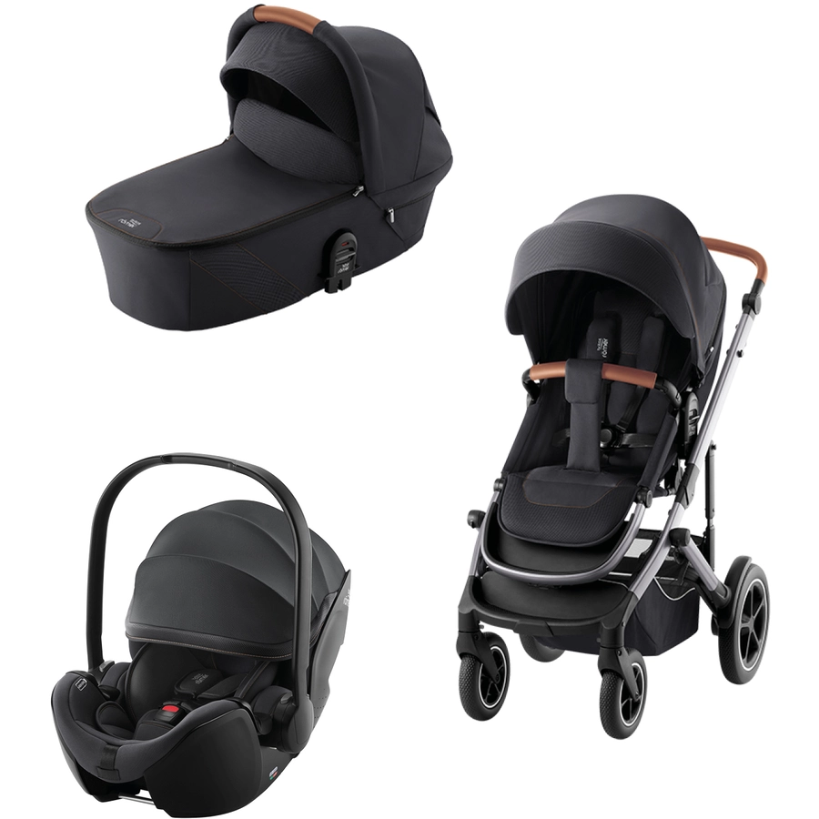 Britax Römer 3 in 1 Kinderwagen Smile 5Z Babyschale 5Z2 Fossil Grey