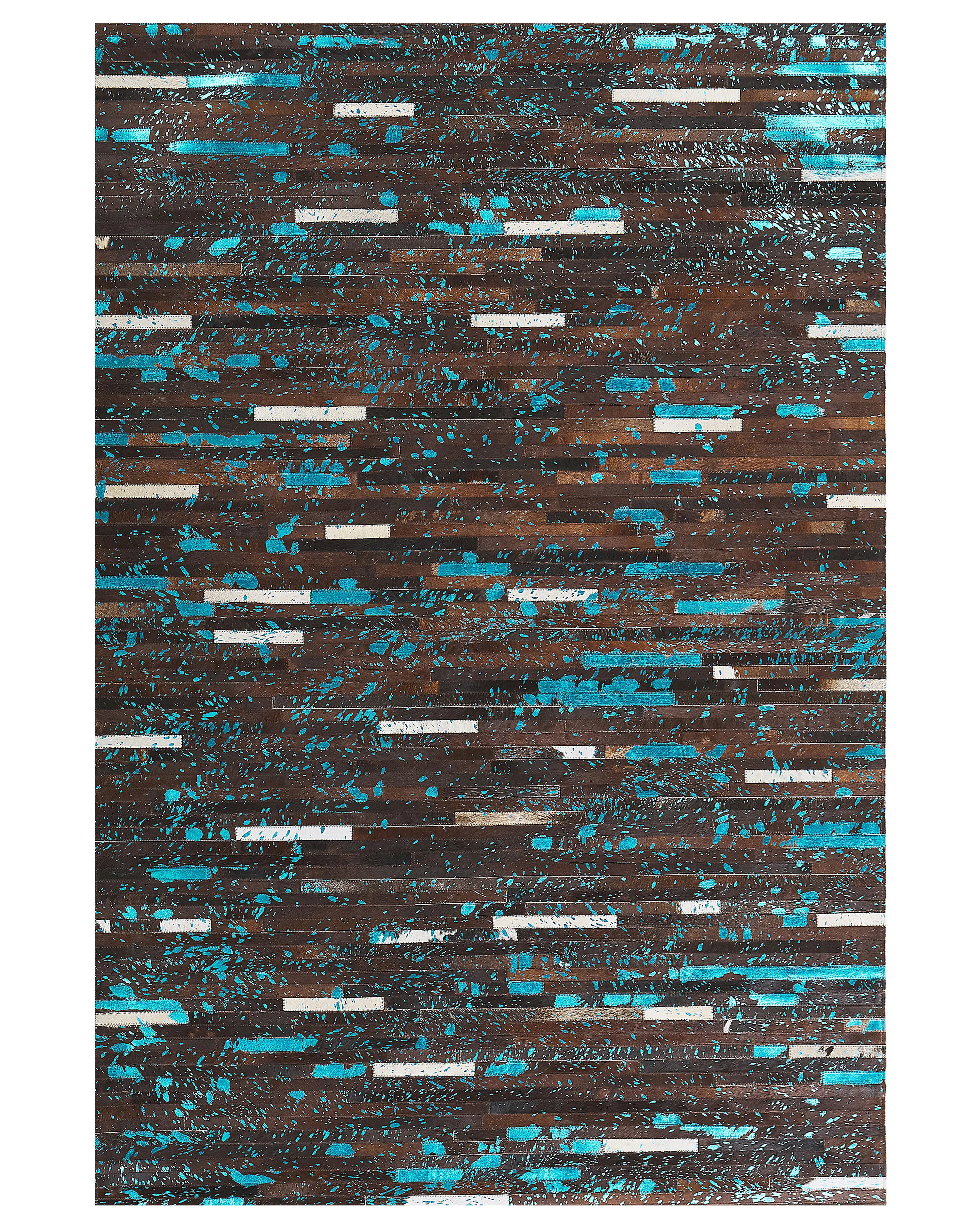 Vloerkleed KISIR Donkerbruin 160 x 230 cm Leer