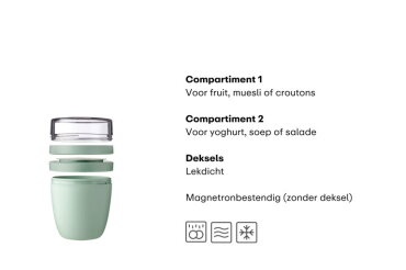 Lunchpot Ellipse mini - Nordic sage