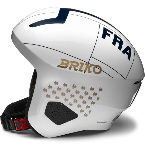 Casque de ski BRIKO VULCANO 2.0 FRANCE SHINY WHITE - TANGAROA BLUE - GOLD