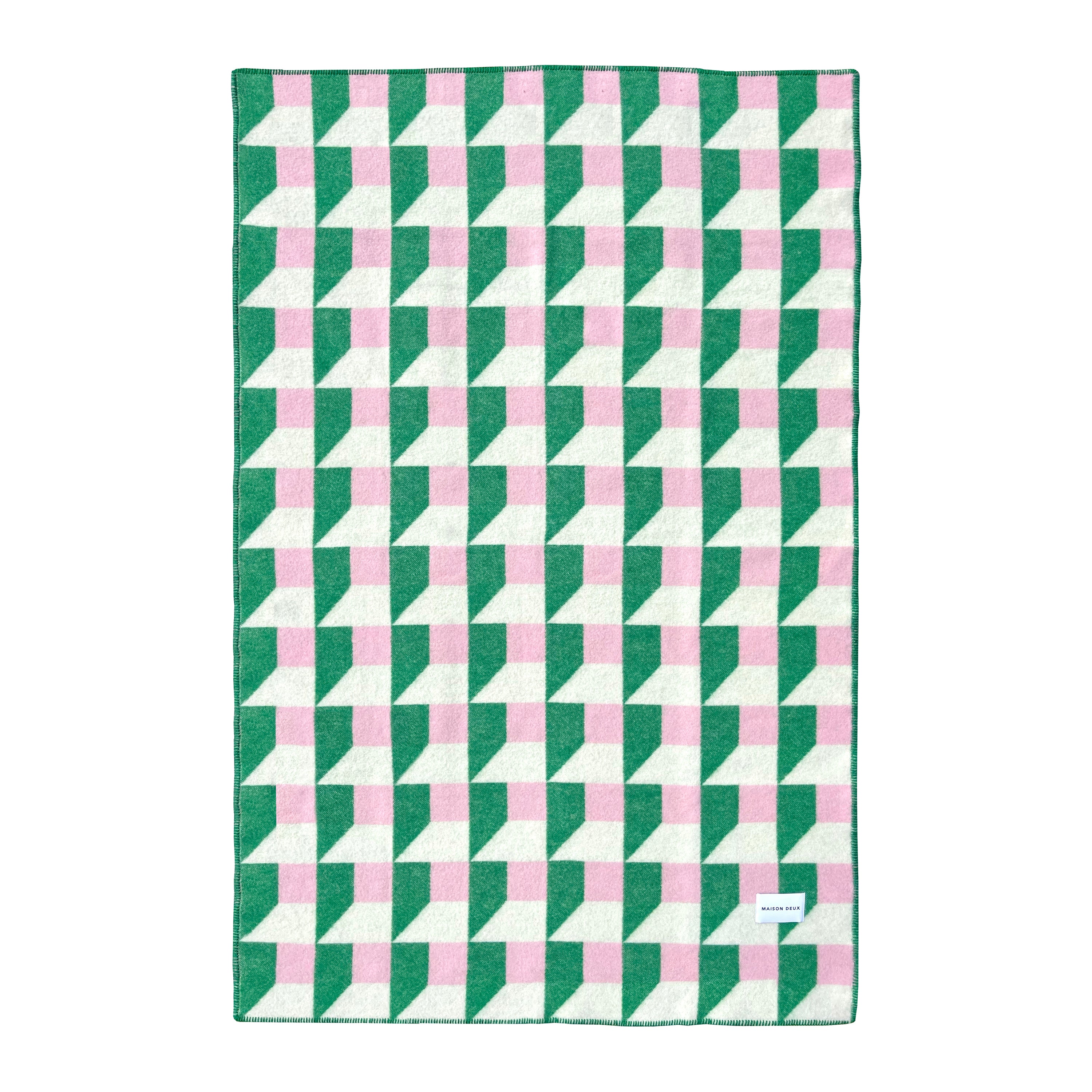 Maison Deux Cubics Plaid - Gras Roze
