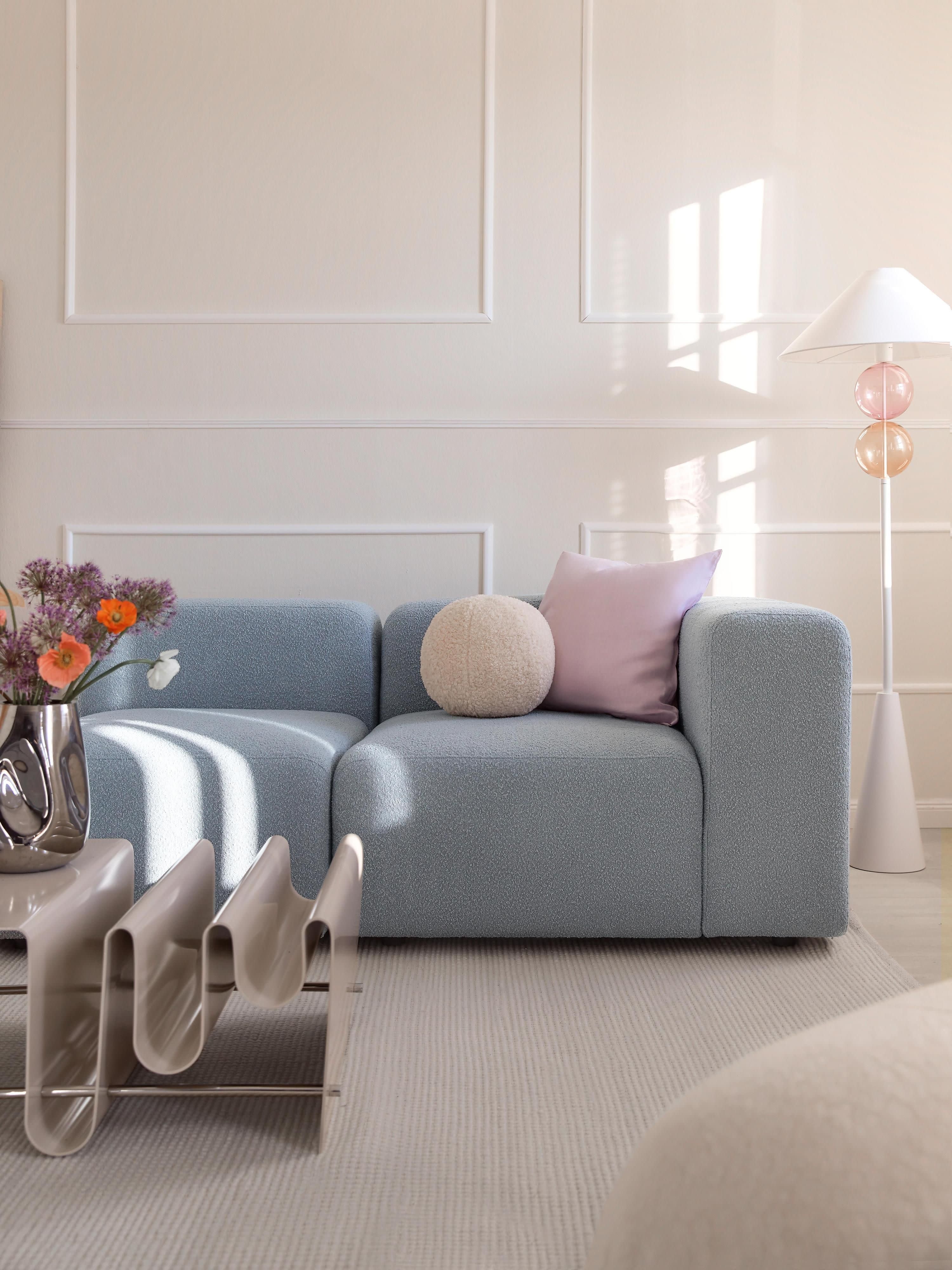 Rond decoratief teddy kussen Dotty