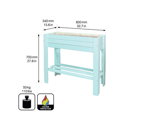 Verhoogd bed op palen Wagner System Green Box Light 83 x 34,5 x 70 cm Aquasplash