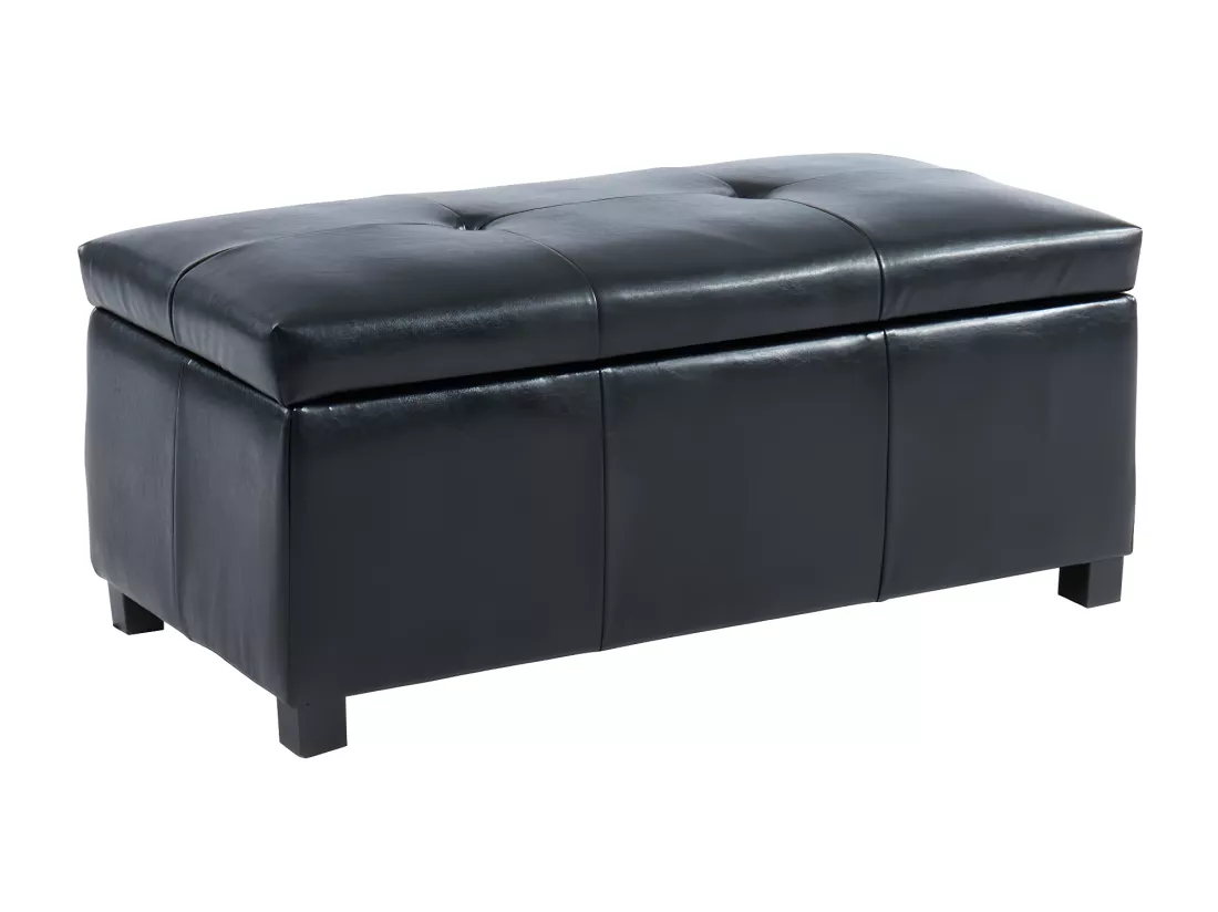 Banc coffre simili FILIPPO - Noir