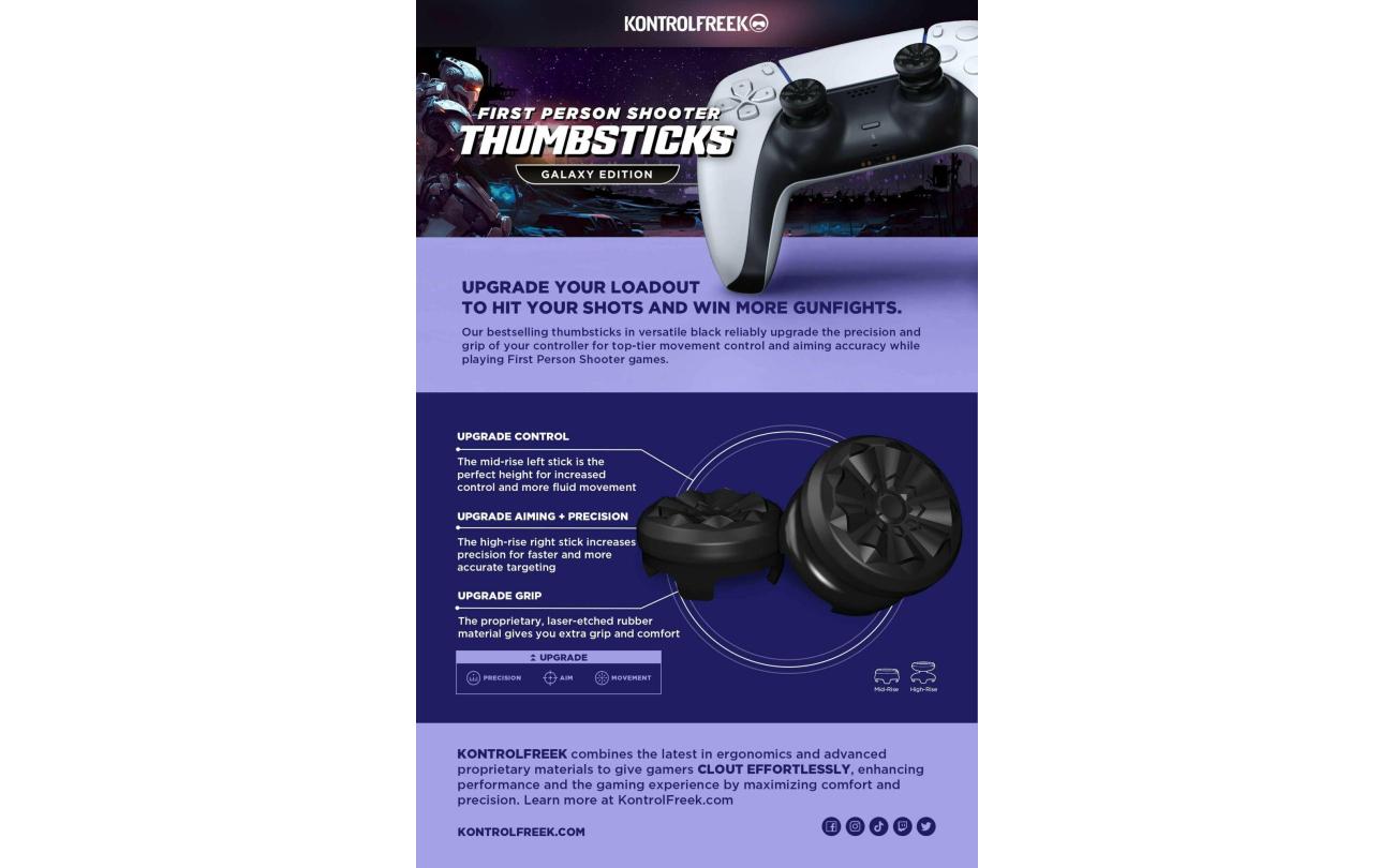 PS4/PS5 KontrolFreek FPS Galaxy Kit - Crystal