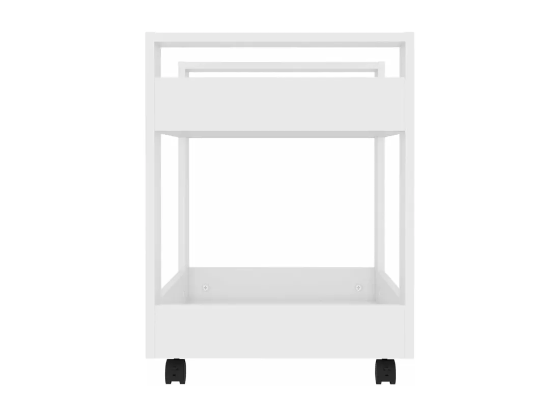 Chariot de bureau Blanc 60x45x60 cm Bois d'ingénierie