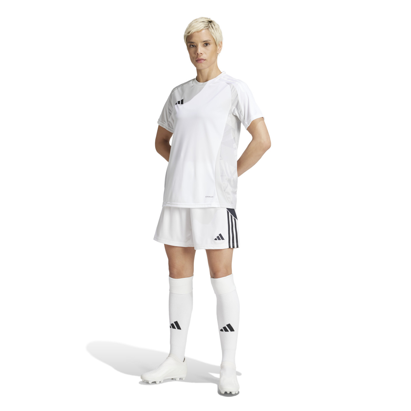 Adidas Tiro 24 Voetbalbroekje Dames Wit Zwart