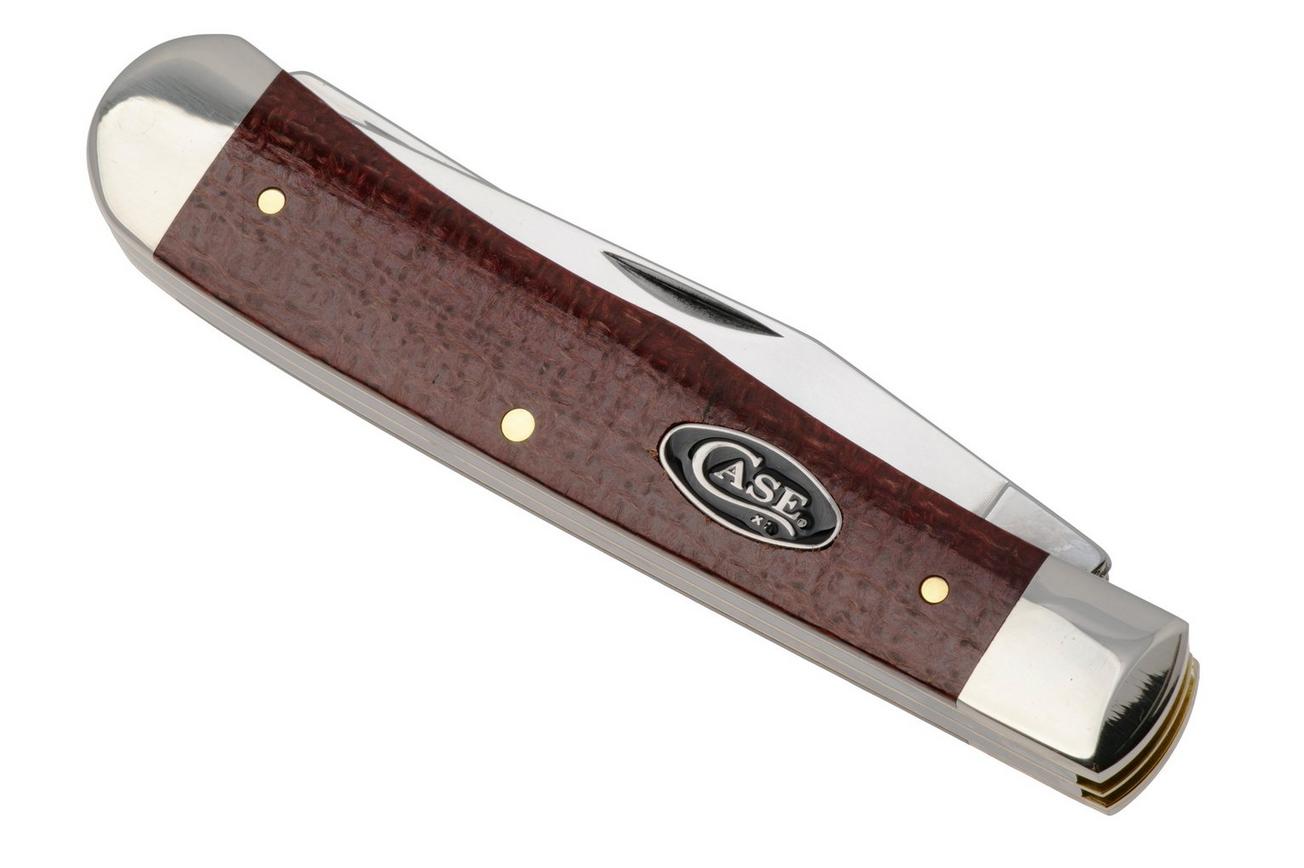 Case Trapper Smooth Red Burlap Micarta 12270, 10254 CS zakmes