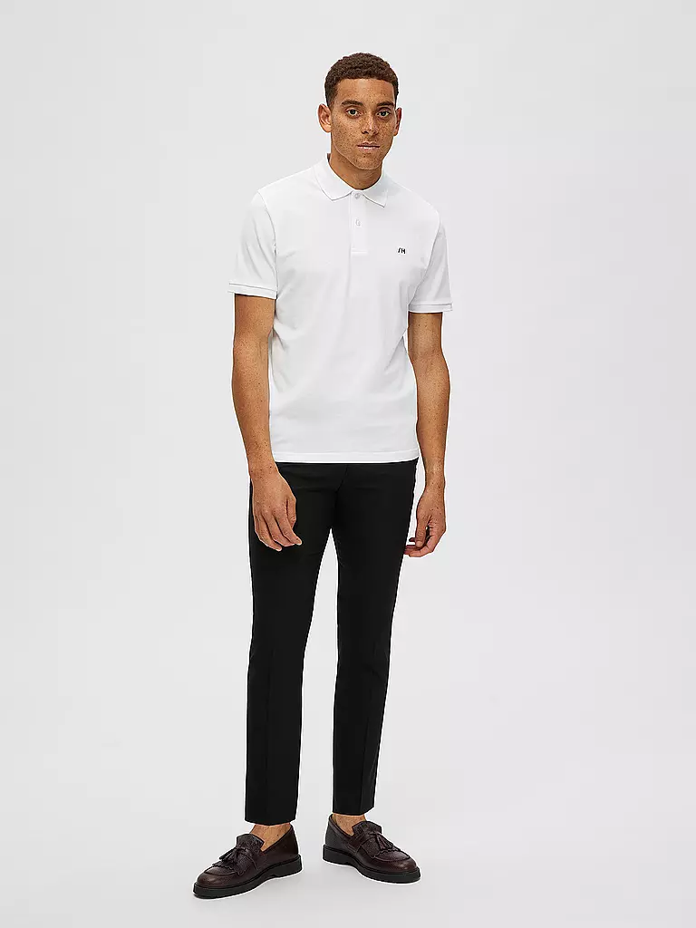SELECTED Poloshirt SLHDANTE  weiss
