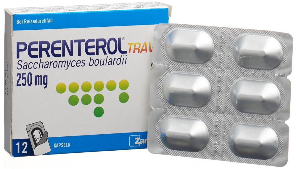 PERENTEROL travel Kaps 250 mg Blist 12 Stk