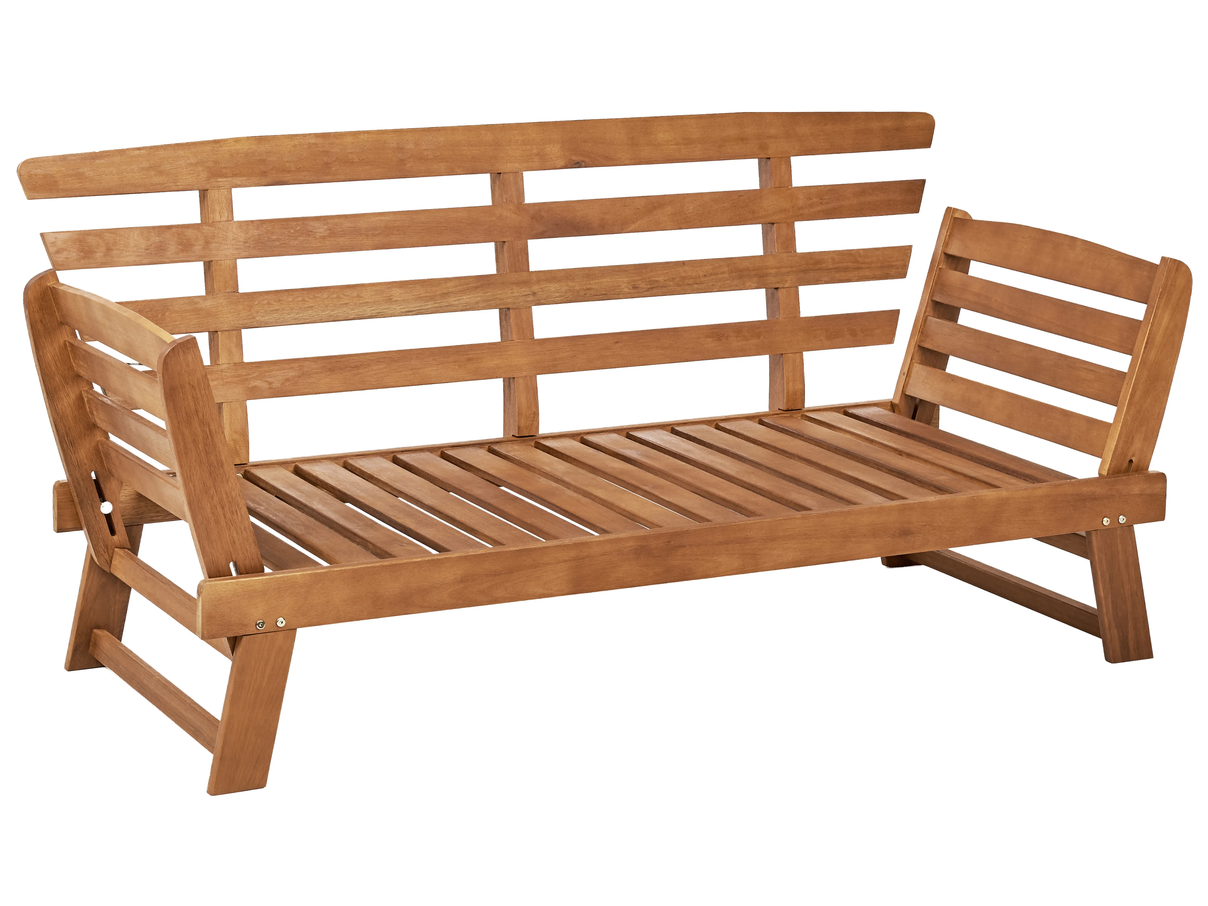 Tuinbank met zitkussen PORTICI 210 cm Eucalyptushout Lichtbruin/wit