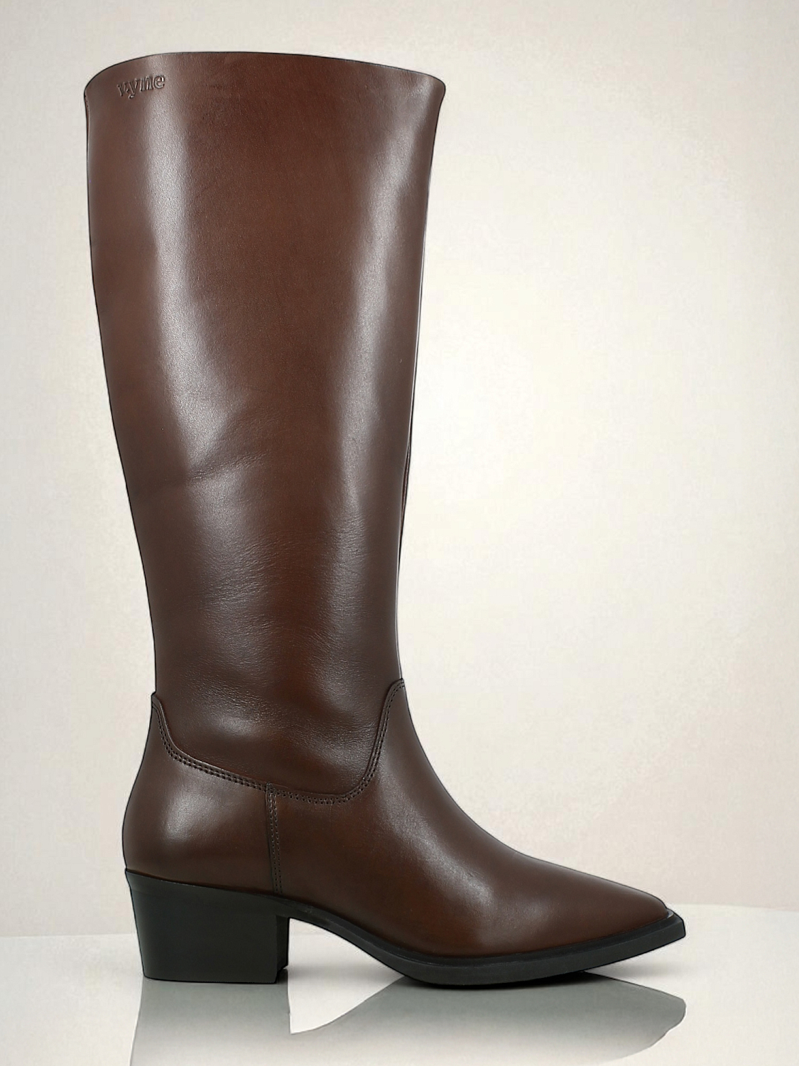 VYNE Lucca High Leather Western Boot Brown