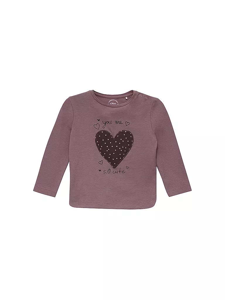 S.OLIVER Mädchen Langarmshirt beere