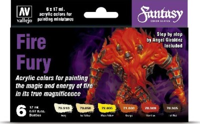 Vallejo - Model Color Maling Sæt - Fire Fury - 6X17 ML