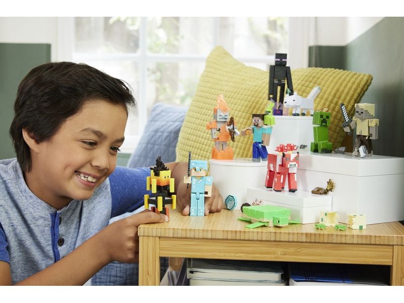 Mattel Minecraft Actionfigur mit pixeligem Design Minecraft Kinderspielzeugfigur
