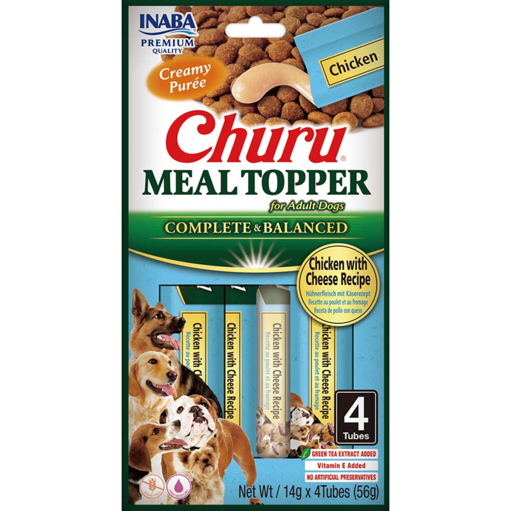 Inaba Churu Meal Topper Hondenvoer Chicken & Cheese4 x 14 gr