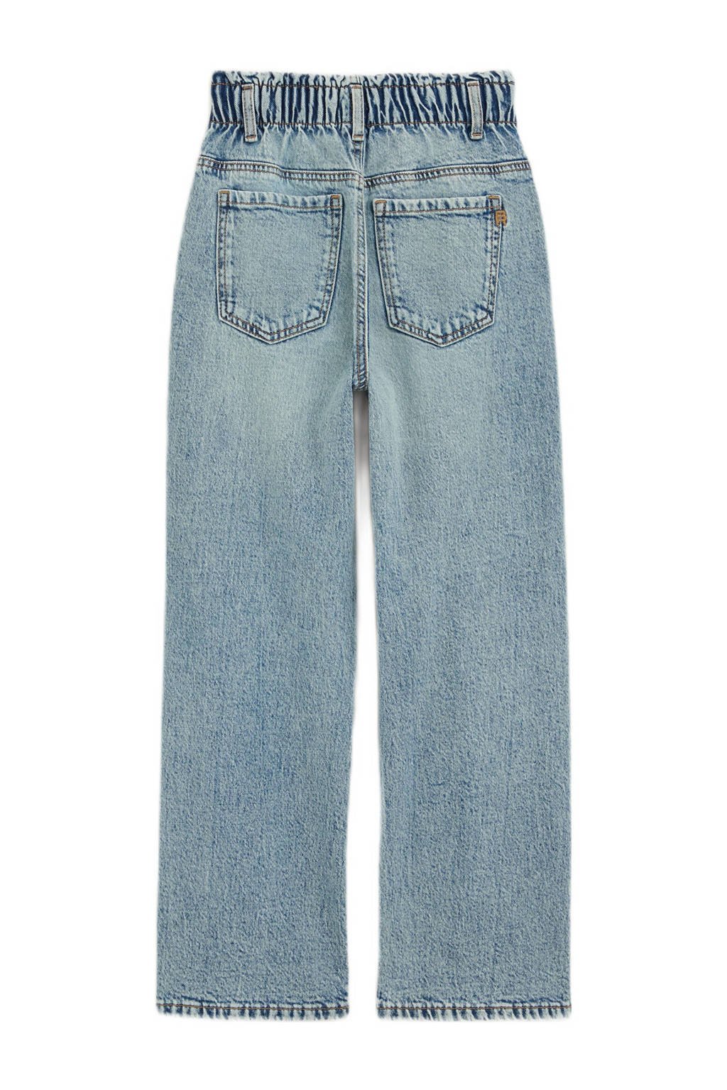 WE Fashion high waist straight leg jeans light blue denim