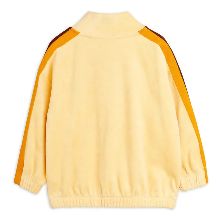 Mini Rodini Sweat Col Zippé Tennis Eponge Bio | Jaune
