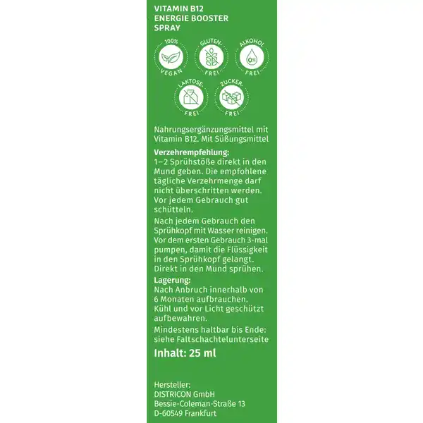 Vitamin B12 Energy Booster Spray