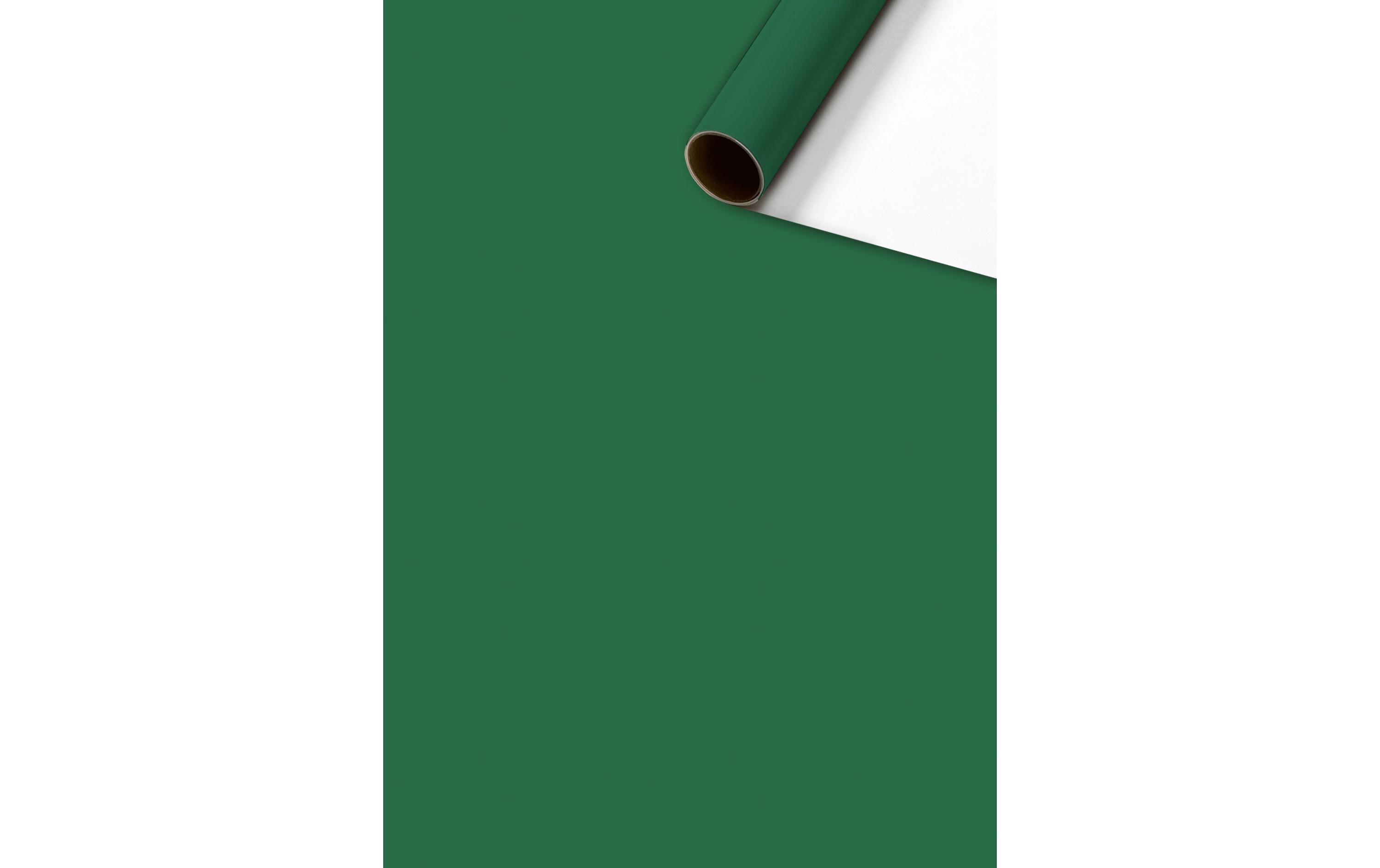 Geschenkpapier Colour Dunkelgrün / Weiss, 70 cm x 2 mGeeignet als Geschenkverpackung oder Einfasspapier für Bücher