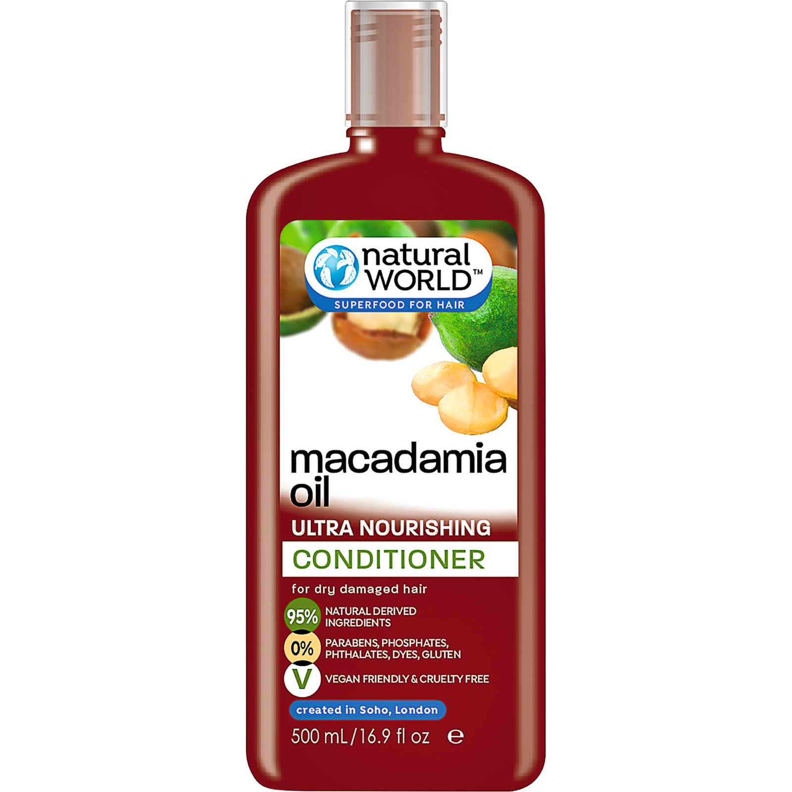 Natural World Conditioner Macadamia Oil 500 ml