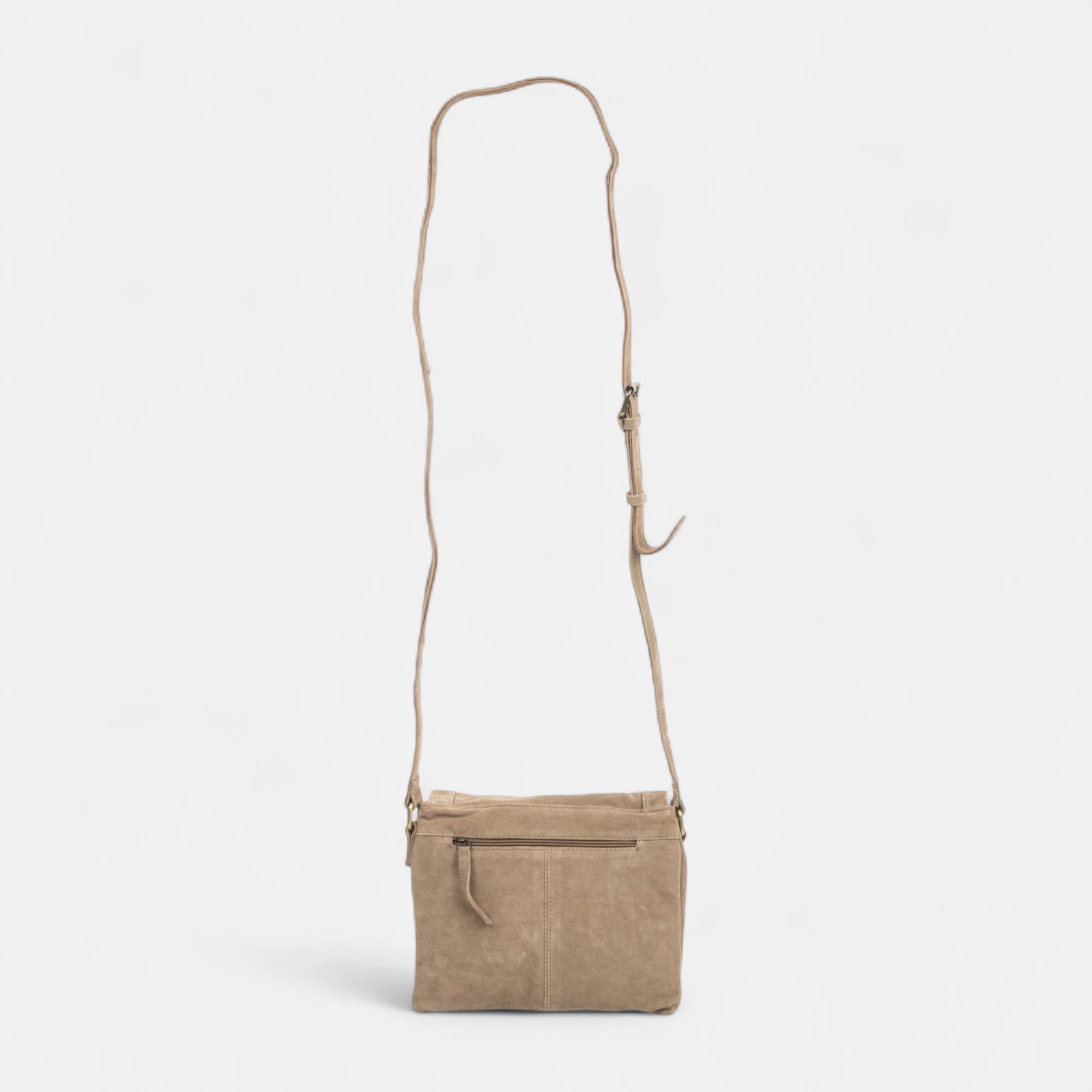 Sac bandoulière en cuir beige