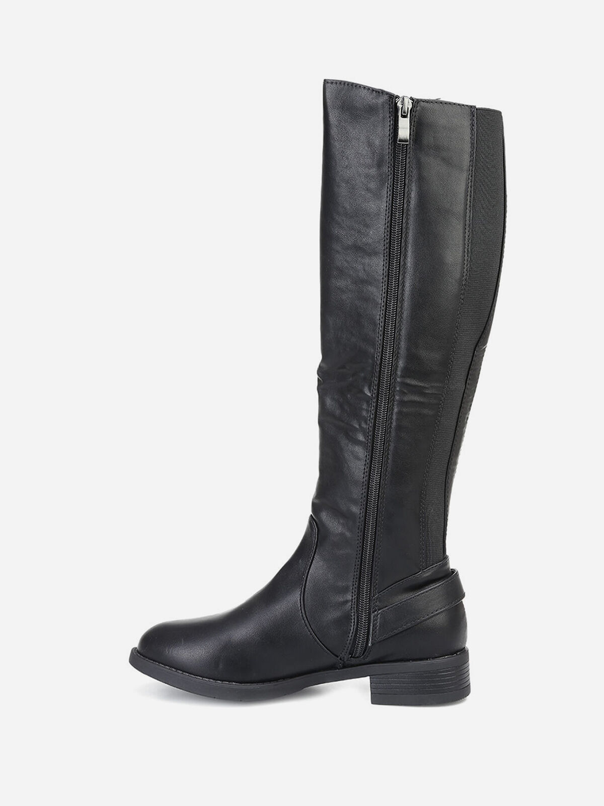 Bottes cavalières à boucle- Noir